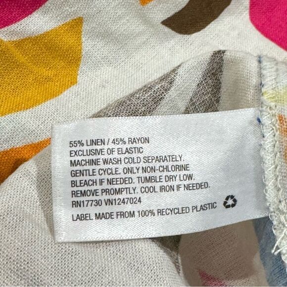 Tabitha Brown Linen Multicolored Dress Women’s Small - Picture 4 of 5